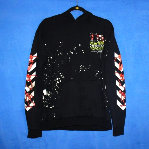 Fresh Laundry Paint Splatter Graphic Hoodie L - Picture 2 of 12